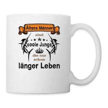 Ältere Männer sind coole Jungs - Tasse - Weiß - Rechts