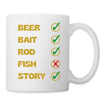 DRÔLE DE PÊCHE SANS POISSON - Mug blanc - blanc - Droite
