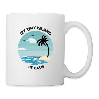 Insel, Strand und Meer - my tiny island of calm - Tasse - Weiß - Rechts