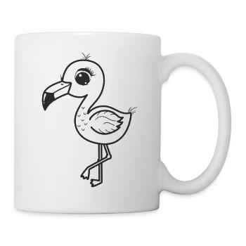 Süßer Strauß Pelikan Vogel - Tasse - Weiß - Rechts