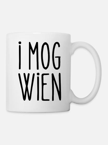 I mog Wien - Ich mag Wien #wienliebe T-Shirt - Tasse - Weiß