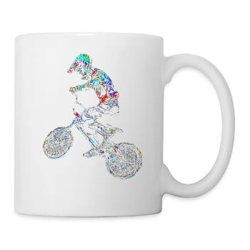 bmx race racing vtt motocross - Mug blanc - blanc - Droite
