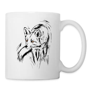 Fuchs, Rotfuchs - Tasse - Weiß - Rechts