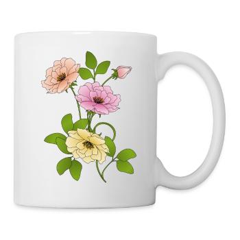 Fleur - Mug blanc - blanc - Droite