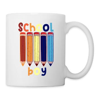 Stifte Schule 2022 Schulbeginn T shirt - Tasse - Weiß - Rechts
