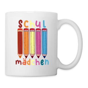 Stifte Schulmächen 2022 Schulbeginn T shirt - Tasse - Weiß - Rechts