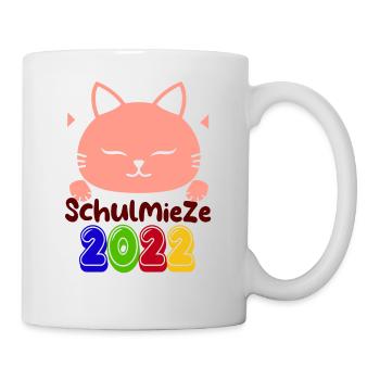 Mieze Schulkatze 2022 Schulbeginn T shirt - Tasse - Weiß - Rechts