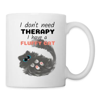 I don't need therapy I have a cat - Mug blanc - blanc - Droite