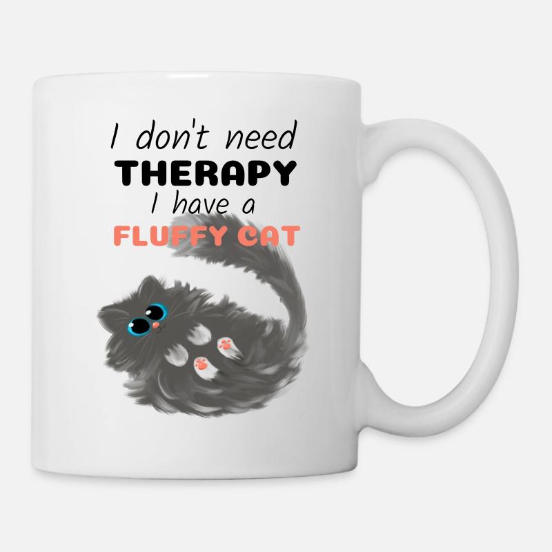 I don't need therapy I have a cat - Mug - white