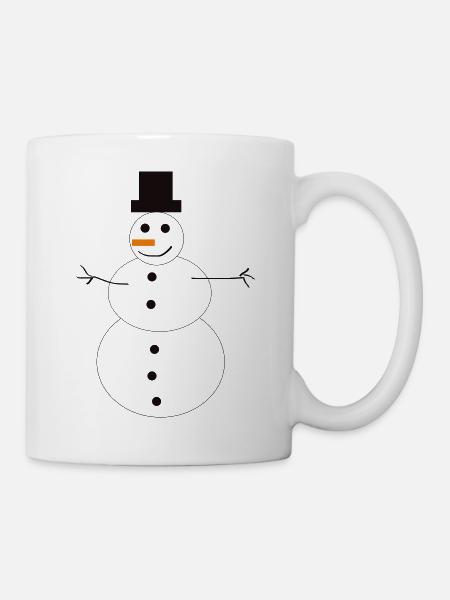 snowman Schneemann - Tasse - Weiß