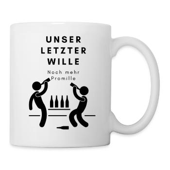 Malle Urlaub Wille, noch mehr Promille saufen suff - Tasse - Weiß - Rechts