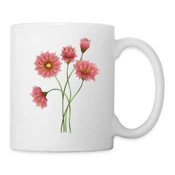 Fleur - Mug blanc - blanc - Droite