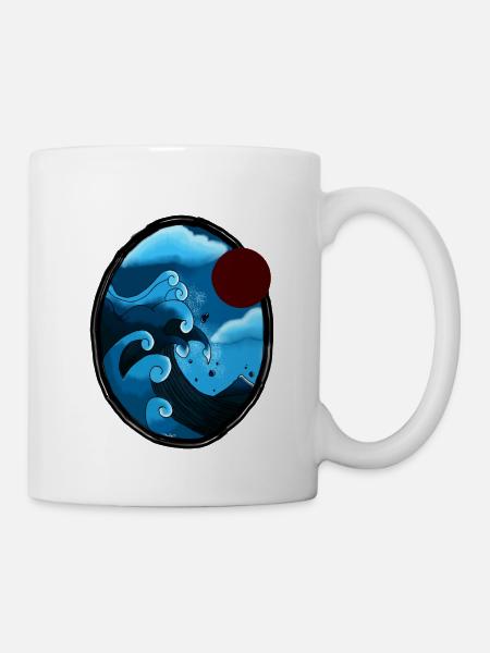 wave off kanagawa - Mug blanc - blanc