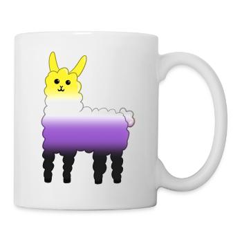 Llama Non binary - Mug - white - Right