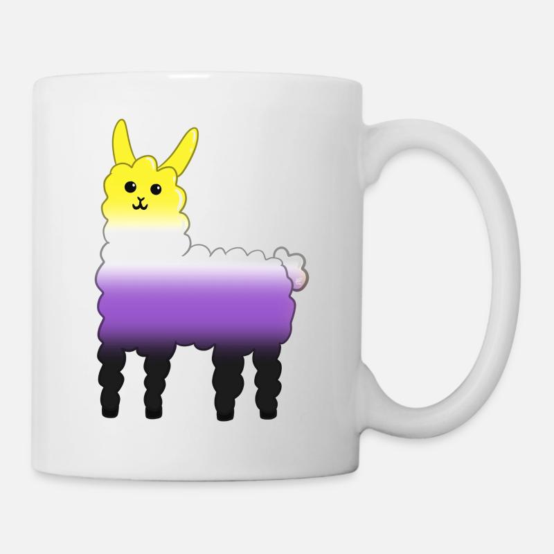 Lama Nicht-binär - Tasse - Weiß