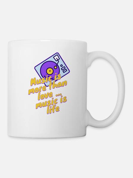 music is life - Tasse - Weiß