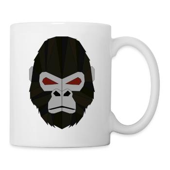Gorilla geometrisch - Tasse - Weiß - Rechts