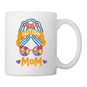 STOLZE AUTISMUS MUTTER MAMA BUNT KIND SPRUCH MOTIV - Tasse - Weiß - Rechts