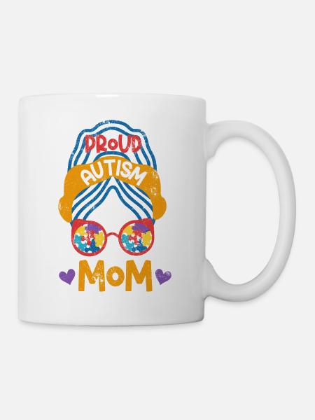 STOLZE AUTISMUS MUTTER MAMA BUNT KIND SPRUCH MOTIV - Tasse - Weiß