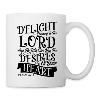 delight lord yourself - Tasse - Weiß - Rechts