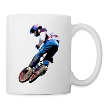 bmx race racing vtt motocross - Mug blanc - blanc - Droite