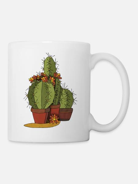 Blumen - Tasse - Weiß