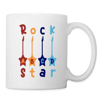 1. Klasse ABCD Rockgitarre T shirt - Tasse - Weiß - Rechts