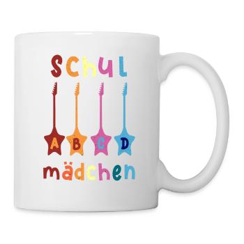Schulmädchen ABCD Rockgitarre T shirt - Tasse - Weiß - Rechts