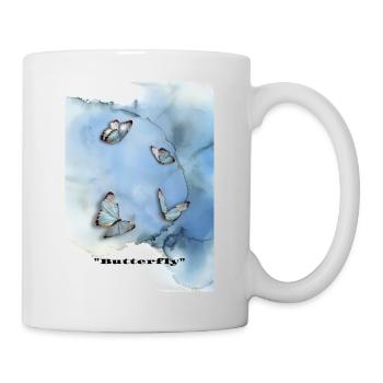 Butterfly/ Schmetterling - Tasse - Weiß - Rechts