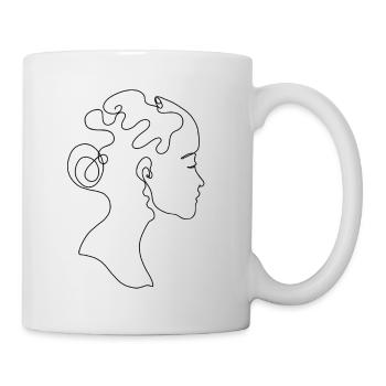 Lineart Femme - Mug blanc - blanc - Droite
