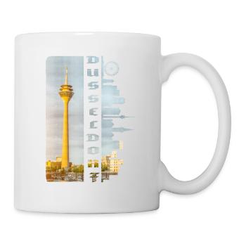 Düsseldorf Allemagne Ville Skyline Accueil Amour - Mug blanc - blanc - Droite