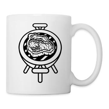 Lecker Steak BBQ Kohlegrill - Tasse - Weiß - Rechts
