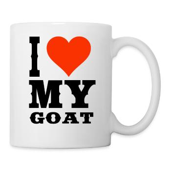 I love my goat - the goat fan T-shirt - Mug - white - Right