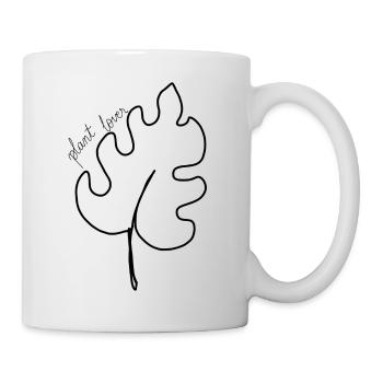 Plant lover with leaf - Mug - white - Right