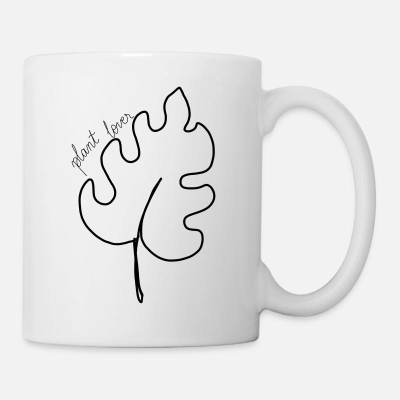 Plant lover mit Blatt - Tasse - Weiß
