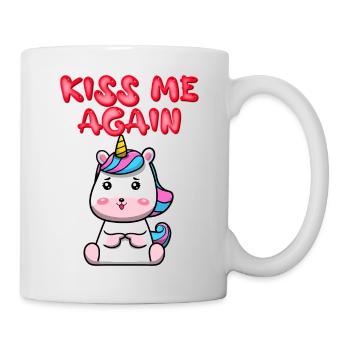 Kiss me again - Tasse - Weiß - Rechts