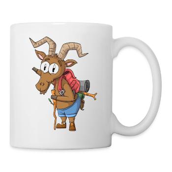 Steinbock Wanderer / Wandernder Steinbock - Tasse - Weiß - Rechts