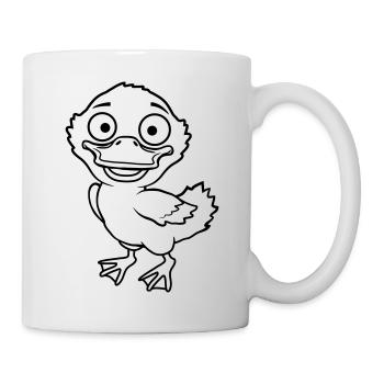 Petit canard comique mignon - Mug blanc - blanc - Droite
