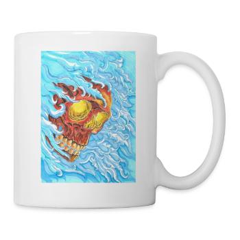 Sinking skull - Mug - white - Right