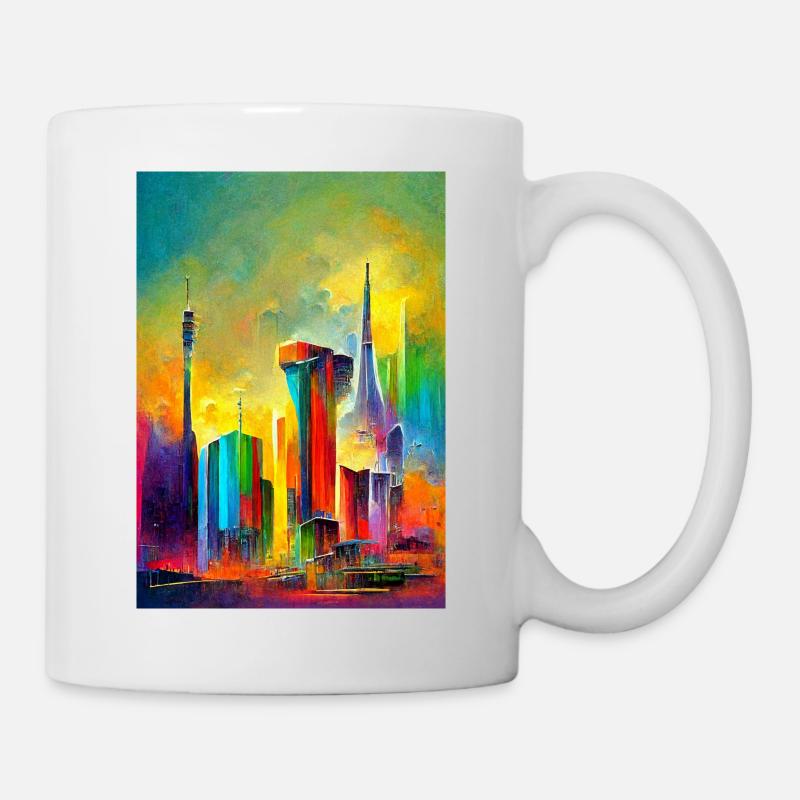 In der Stadt der Farben II - Tasse - Weiß