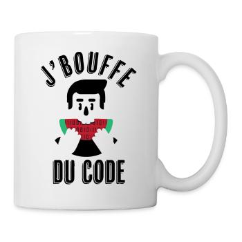 Je bouffe du code - Mug blanc - blanc - Droite