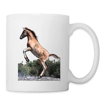 Junges Pferd - Tasse - Weiß - Rechts