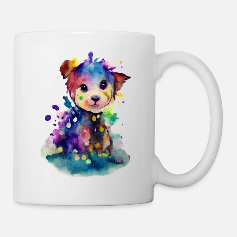 Sweet Dog à l’aquarelle - Mug blanc - blanc