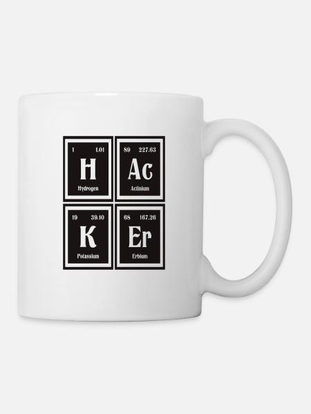 Hacker-| Periodensystem der Elemente - Tasse - Weiß