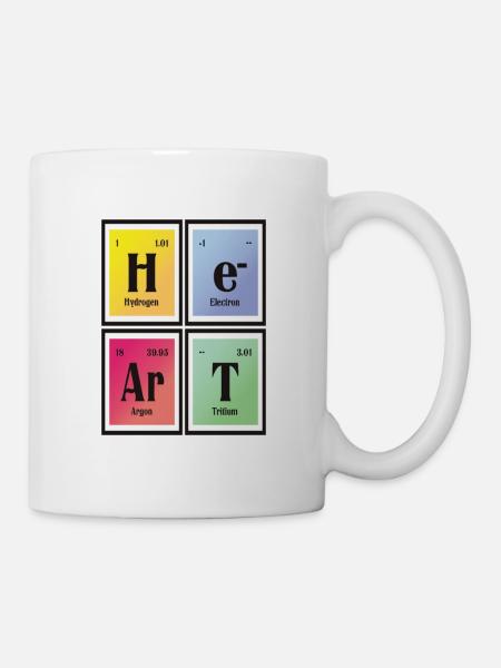| cardiaque Tableau périodique des éléments - Mug blanc - blanc