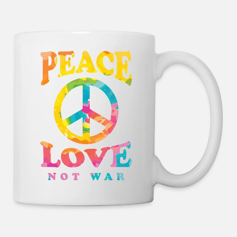 Love Peace - Tasse - Weiß