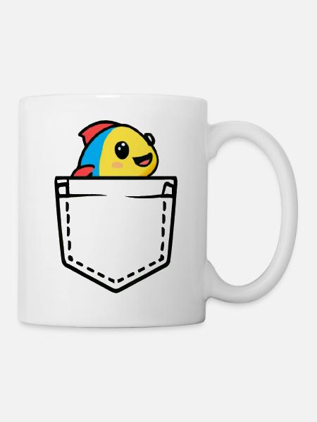 Pishi le poisson dans la poche ! - Mug blanc - blanc