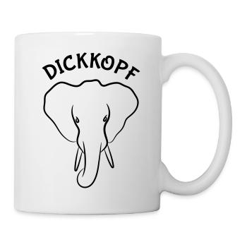 Dickkopf Elefant - Tasse - Weiß - Rechts