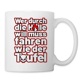 fahren wie der Teufel - Tasse - Weiß - Rechts