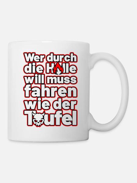 fahren wie der Teufel - Tasse - Weiß